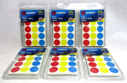Lot of 1,890 Avery 6167 Removable Color Coding Labels Price Marking Files A-20