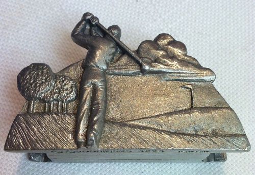 Spoontiques Golf Themed Business Card Holder #4224 Pewter