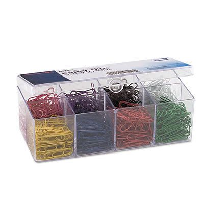 Plastic coated paper clips, no. 2 size, assorted colors, 800/pack for sale