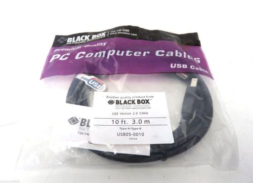 Black Box USB05-0010 USB Version 2.0 Type A to B Cable
