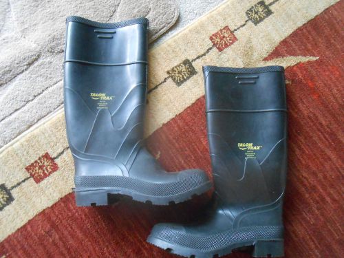 Talon Trax Mens Size 6 Steel Toe Pull On Rubber Boots Height 15.5 ASTMF2413-05