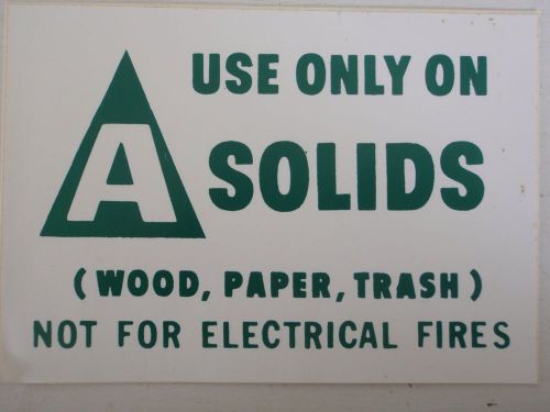 Sign &#034;Use Only On A Solids&#034;, 5&#034; x 3.5&#034;, Adhesive-back - plastic coated paper