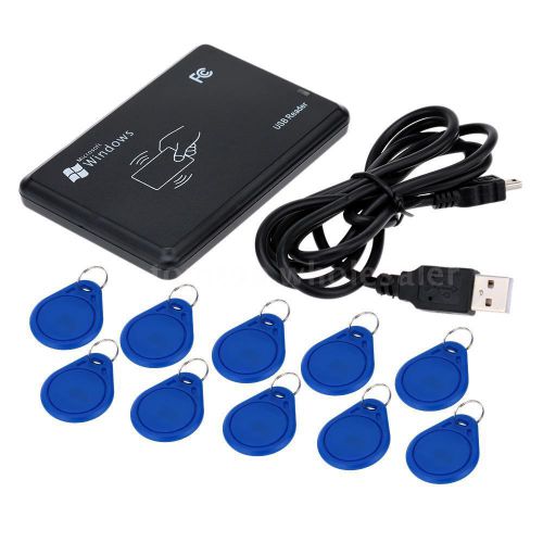 Portable RFID 13.56MHz Near To Smart R20C IC Reader with 10pcs IC Key Cards 81YL