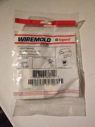 Wiremold v506 connection cover, steel, ivory, 500 series for sale