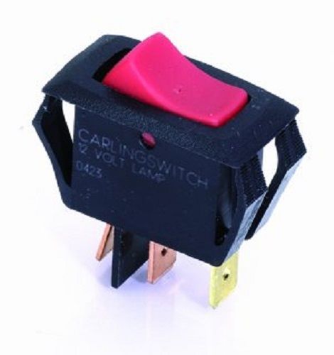 NTE 54-087 SWITCH SNAP-IN ILLUMINATED ROCKER SPST ON-NONE-OFF .25 QC TERMINALS