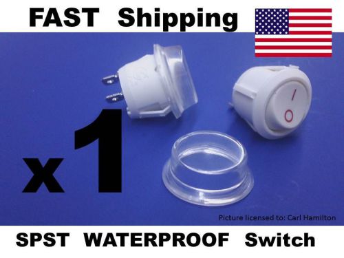 1x WATERPROOF Switch ON OFF - Universal 12v DC Racing Race Car Drag Dash WHITE