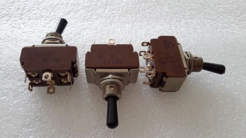 P2T-13 Qty3 heavy duty Long Life Togle Switches  DPDT On-Off-On USSR 10A 250Vac