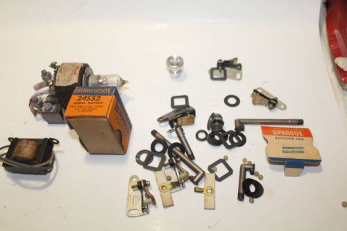 VINTAGE electrical control parts Mercury switch, audio output transformer, misc