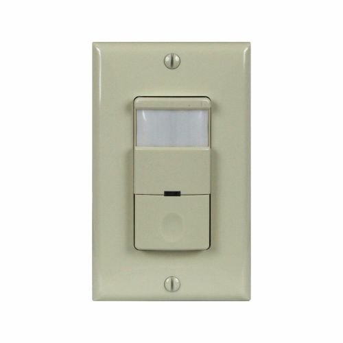 2PK 2-in-1 PIR Occupancy/Vacancy 3-Wire Non-Neutral Motion Sensor Switch Ivory