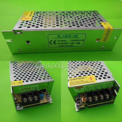 Switching power supply 12v 10a 120w ac100-240v to dc12v led strip driver adapter for sale