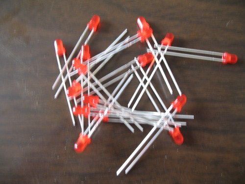 100pcs 3mm red super bright diffused led