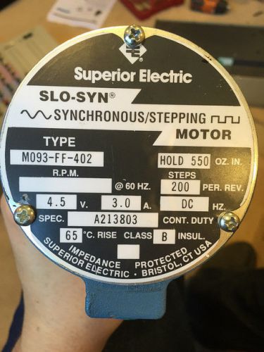 Superior Electric slo-syn synchoronous/stepping motor M093-FF-402
