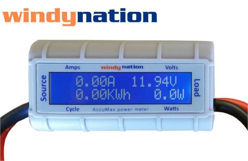 Accumax Watt Volt Ammeter Power Meter Analyzer Wind Solar RC Energy Monitor