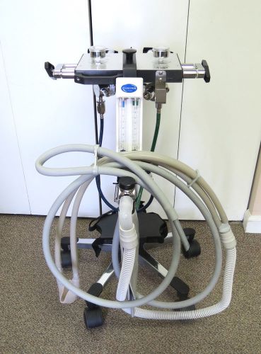 Porter 3000 mxr 4 tank portable dental flowmeter cart nitrous oxide n2o system for sale