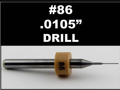 Carbide drill bit #86 .0105&#034; - models hobby pcb cnc dremel r/s for sale