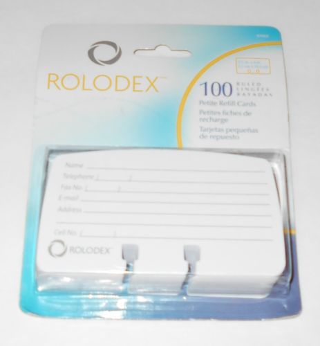 New Rolodex 67553 Petite Rotary File 100 Refill Cards 2-1/4&#034; x 4&#034;