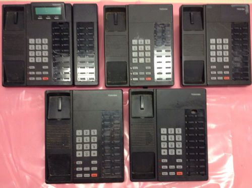 Lot Of 5 Toshiba DKT2020-S Digital Business Phones with 1 expansion