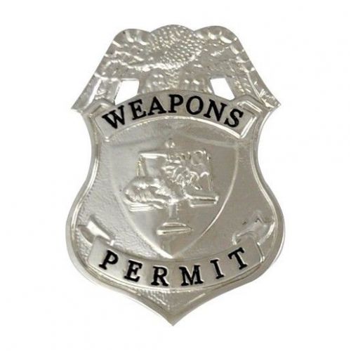 Fury 15934 badge - weapons permit - silver eagle - 2.5&#034; x 2.5&#034; for sale