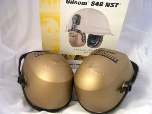 Bilsom Brand 848 NST Quality Ear Muffs Sound Protection for Safety Helmets NOS