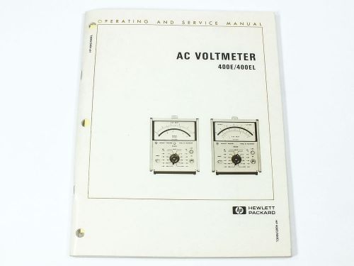 AC Voltmeter Operating and Service Manual - HP 400E/400EL
