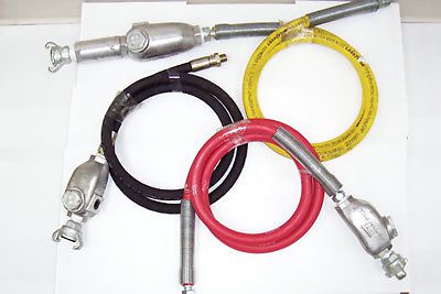 1/2&#034; X 6&#039; Air Hose Whip w/Lubricator, Chicago Coupling &amp; 3/4&#034; Male NPT End
