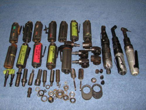 Cyclone grinder, 90 45 degree drill, nut runner parts lot aircraft aviation.