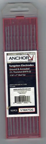 Tungsten Electrodes, 1/16&#034; X 7&#034; (Red Tip)