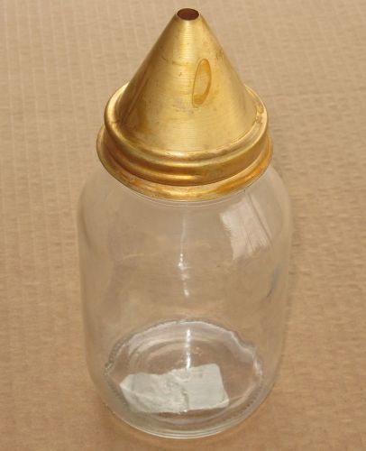 Pycnometer Brass Funnel Top and Mason Jar for ASTM C128 Aggregate Soil Test