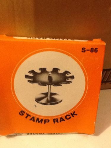STEMPELTRAGER S-86 STAMP STORAGE RACK 8 Holder Ink Stamper Desk ORGANIZER STAND