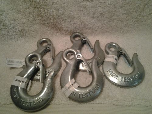 EYE SLIP HOOK1/4&#034; WITH LATCH FOR G30 AND G43 CHAIN LOT OF 5