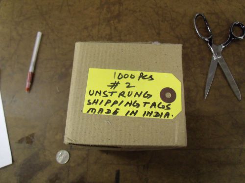 Bulk-Lot-box of  1,000 unstrung price tags .-hang tags--yellow-3 1/4&#034;X1 5/8&#034;