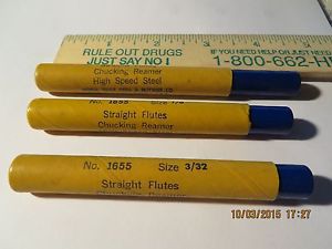 Morse twist drill &amp; machine co. set of three chucking reamers hss for sale