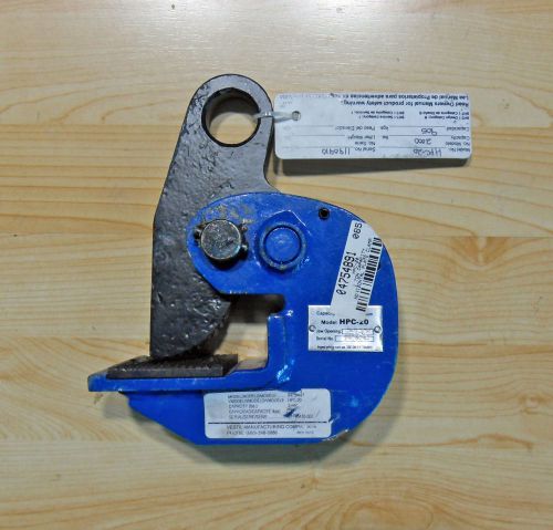 NEW Vestil HPC-20 Horizontal Plate Lifting Clamp, Steel, 13/16&#034; Plate Thickness,
