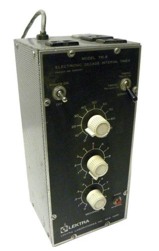 LEKTRA TM-8 ELECTRONIC DECADE INTERVAL TIMER 120 VAC