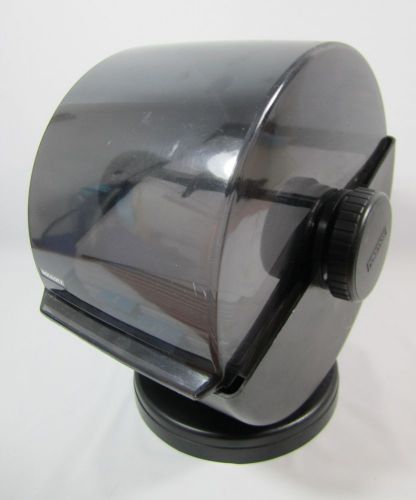 Rolodex vtg model nsw-35c rotating swivel 3 x 5 &#034; address card holder black for sale
