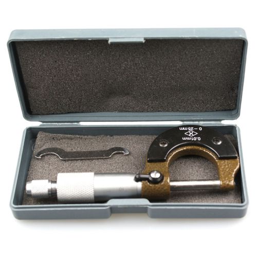 Engineers 0-25mm metric external/outside micrometer &amp; case caliper measuring hot for sale