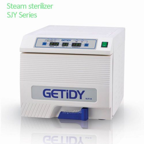 1pc high quality! hot dental steam sterilizer autoclave getidy class b 8l sjy-8 for sale