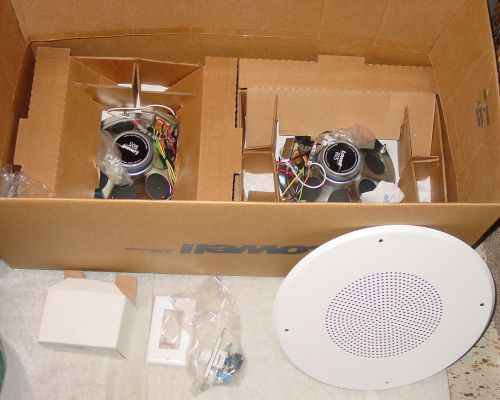 NEW LOWELL 805 SET OF 3 12W SPEAKERS CEILING / WALL MOUNT W/ COVERS WHITE &amp; CONT