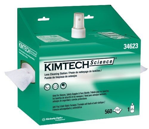 Kimberly-clark kimtech science 34623 lens cleaning station pop-up box disposable for sale