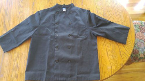 Mens black 3/4 sleeve chef shirt