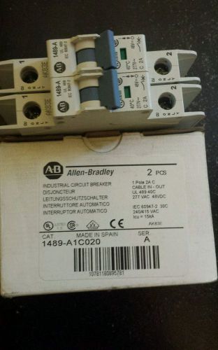 New in box genuine allen bradley 1489-a1c020  circuit breaker   2 per box for sale