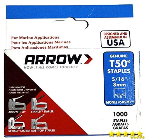 Arrow 505M1 Monel Genuine T50 Rustproof Staples  5/16-Inch, New