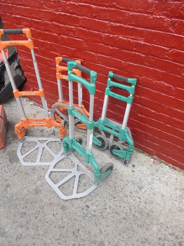 3 magna cart hand trucks - 150 lb capacity / foldable / light weight for sale