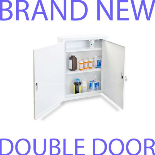 Geneva Double Door Narcotics Box 402424 - dual door, 2 locks, white