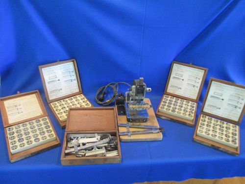 Kingsley Machine M-50 Hot Foil Gold Stamping Machine w/5 Boxes Letters