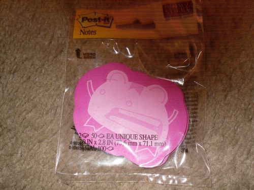 Post-It Super Sticky Notes Pink Monster, 100 Notes 2.9&#034; x 2.8&#034; New!!!