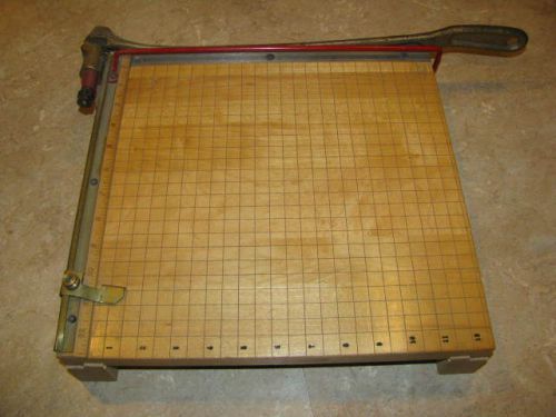 INGENTO No. 4 PAPER CUTTER Trimmer Ideal School Supply Wood Guillotine Vintage