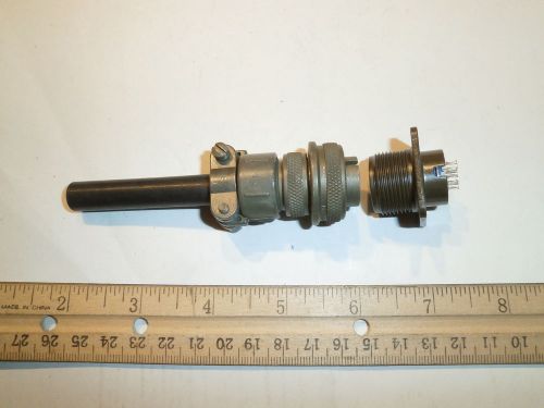 New - ms3106a 14s-5p (sr) with bushing  and ms3102a 14s-5s - 5 pin mating pair for sale