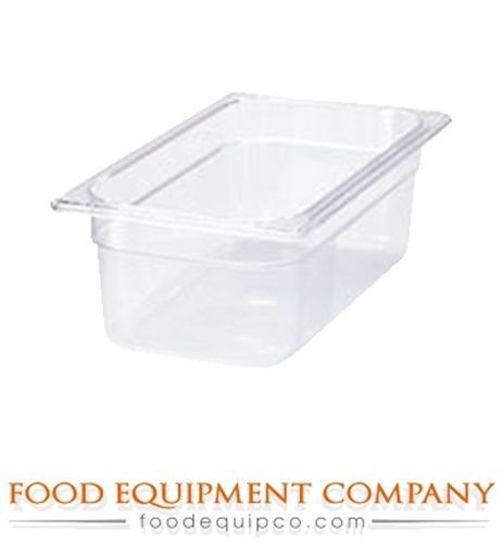 Rubbermaid FG117P00CLR Plastic Food Pan Cold Food Pan 1/3 size 4 qt. - Case of 6