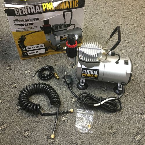 Central Pneumatic Oilless Airbrush Compressor Kit 115 Volts, 58 PSI, Model 93657